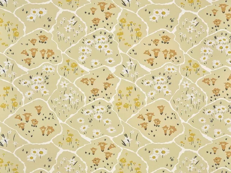 Champ fleuri FP093001 - Ocre