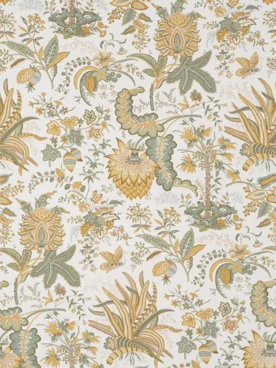 Wallpaper marquis de seignelay BP208001 - Ochre/Green