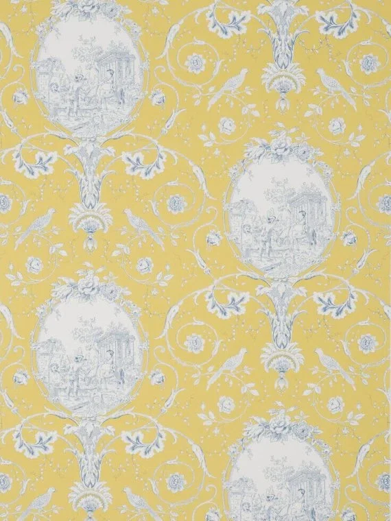 Wallpaper La Fontaine BP206005 - Yellow Blue