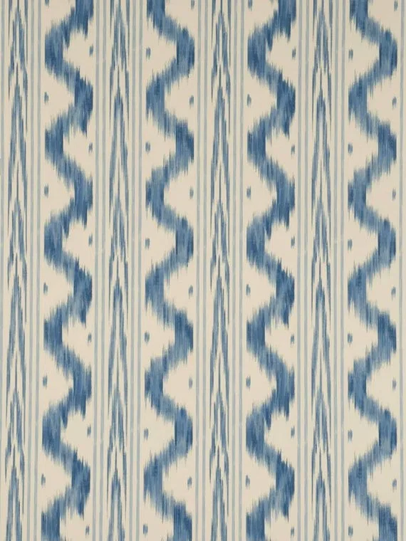 Wallpaper Toile De Nantes FP161001 - Bleu Ancien