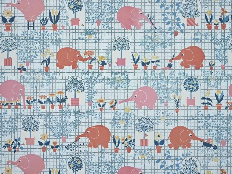 Les elephants jardiniers FP836003 - Coquelicot