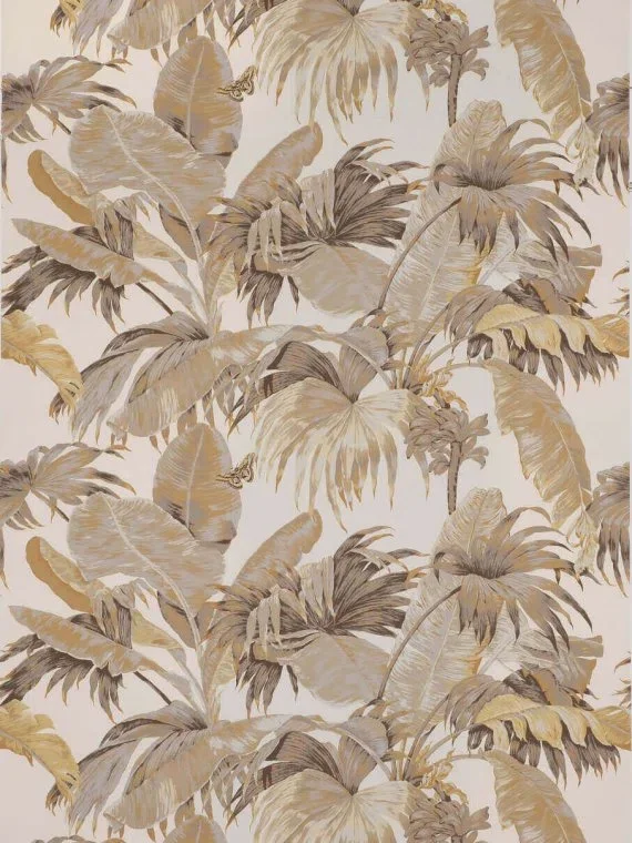 Wallpaper bananier W4630A02 - Gold Beige