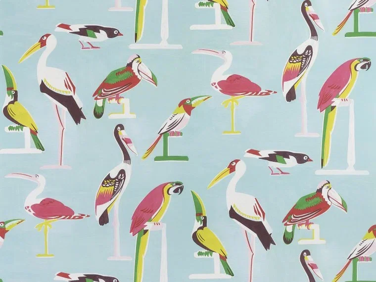 Les Oiseaux Perches FP768001 - Bleu Ci