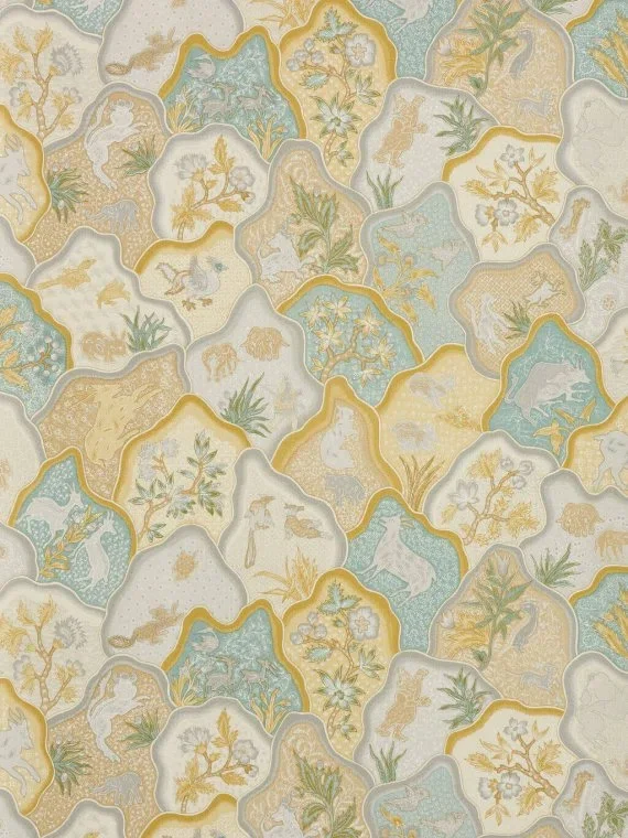 Toile Des Indes BP336001 - Jaune