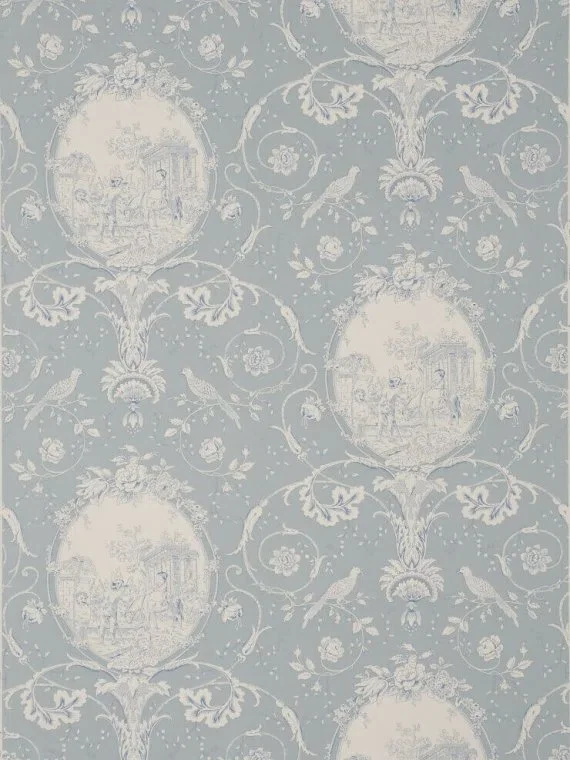 Wallpaper la fontaine BP206003 - Blue/Steel