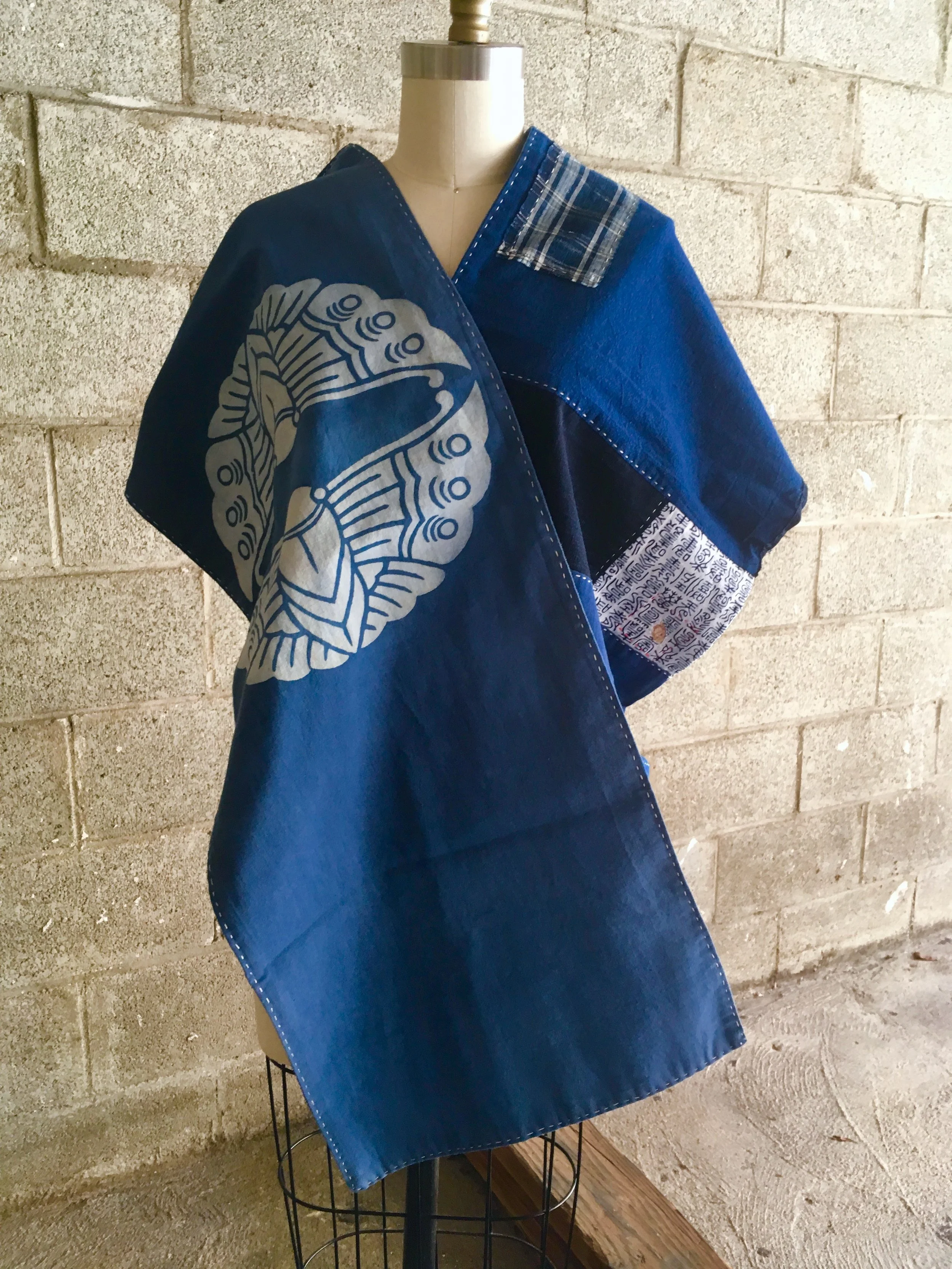 Hand Stitched Boro Wrap/Scarf No.1