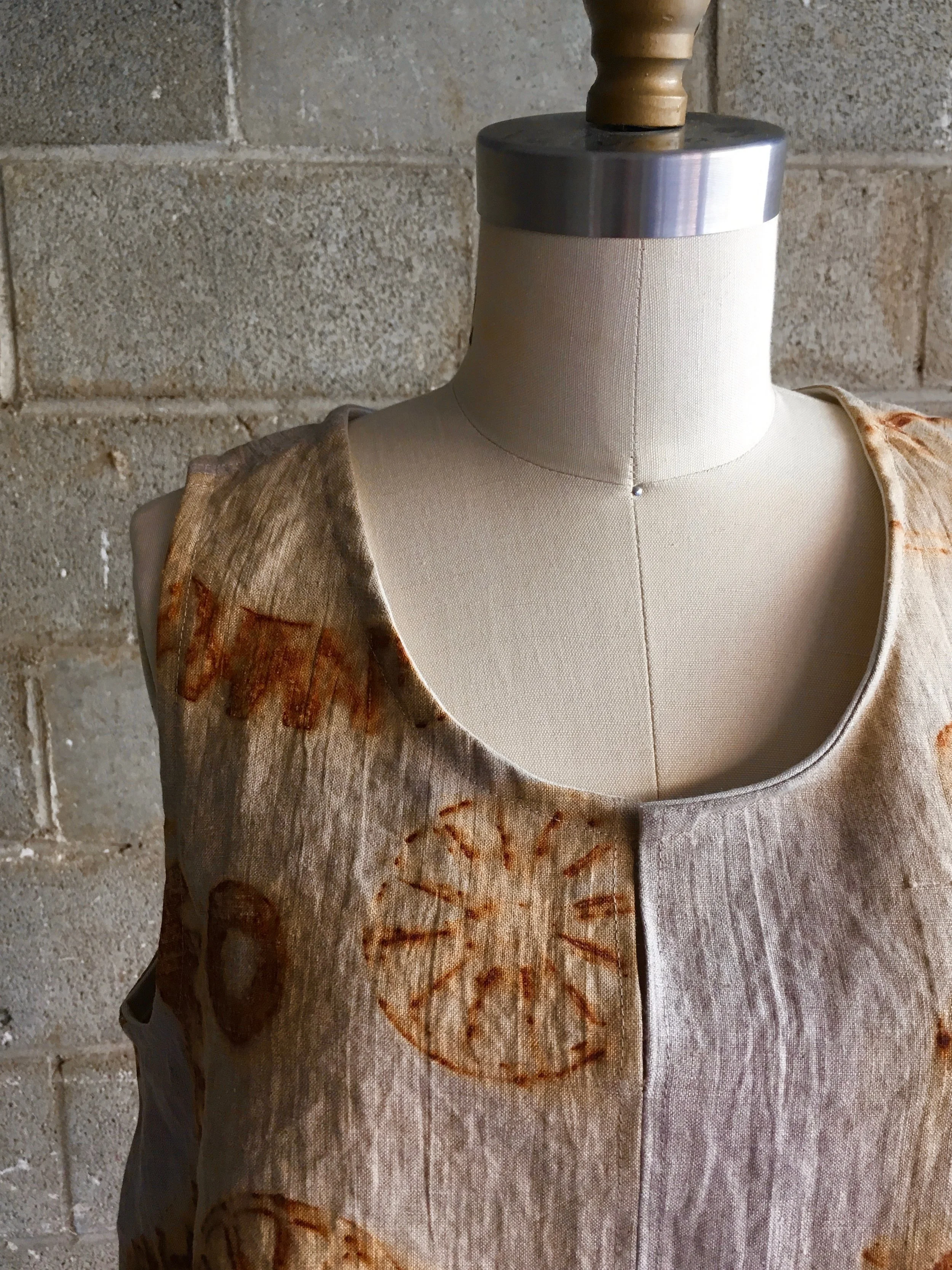 Rust Dyed Swing Blouse