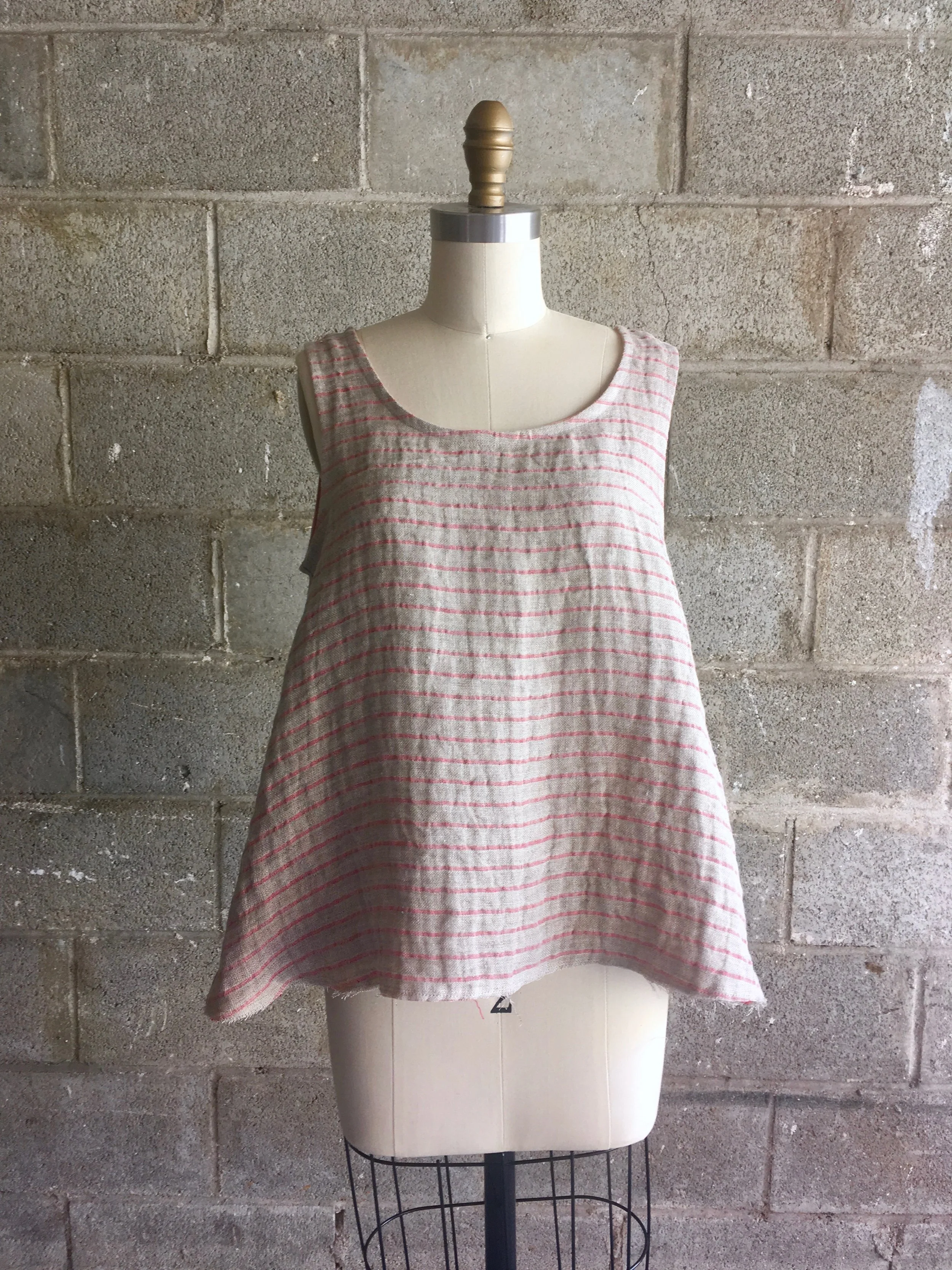 Rustic Organic Linen Swing Blouse