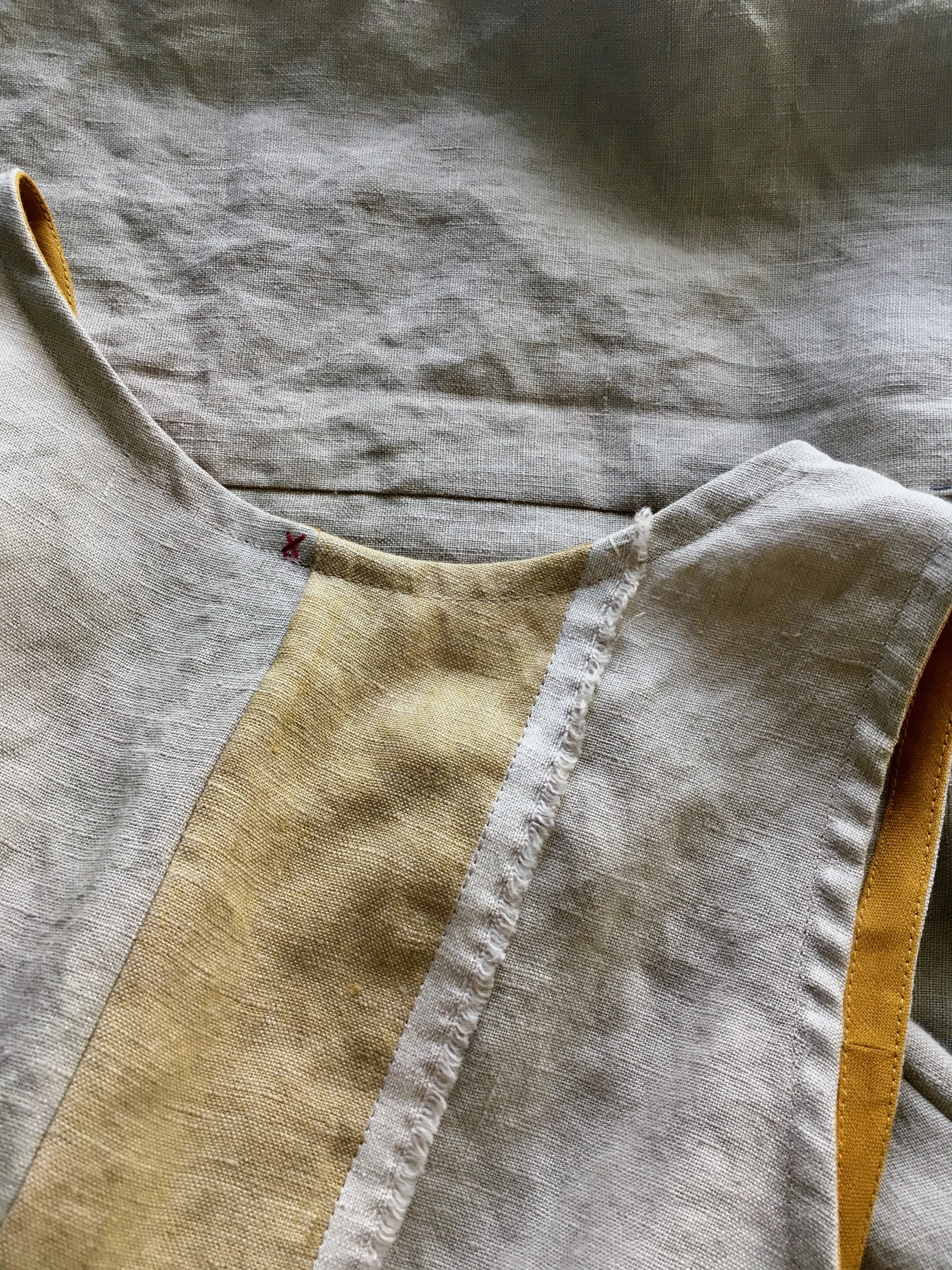 Parchment Blouse With Sulphur Stripe