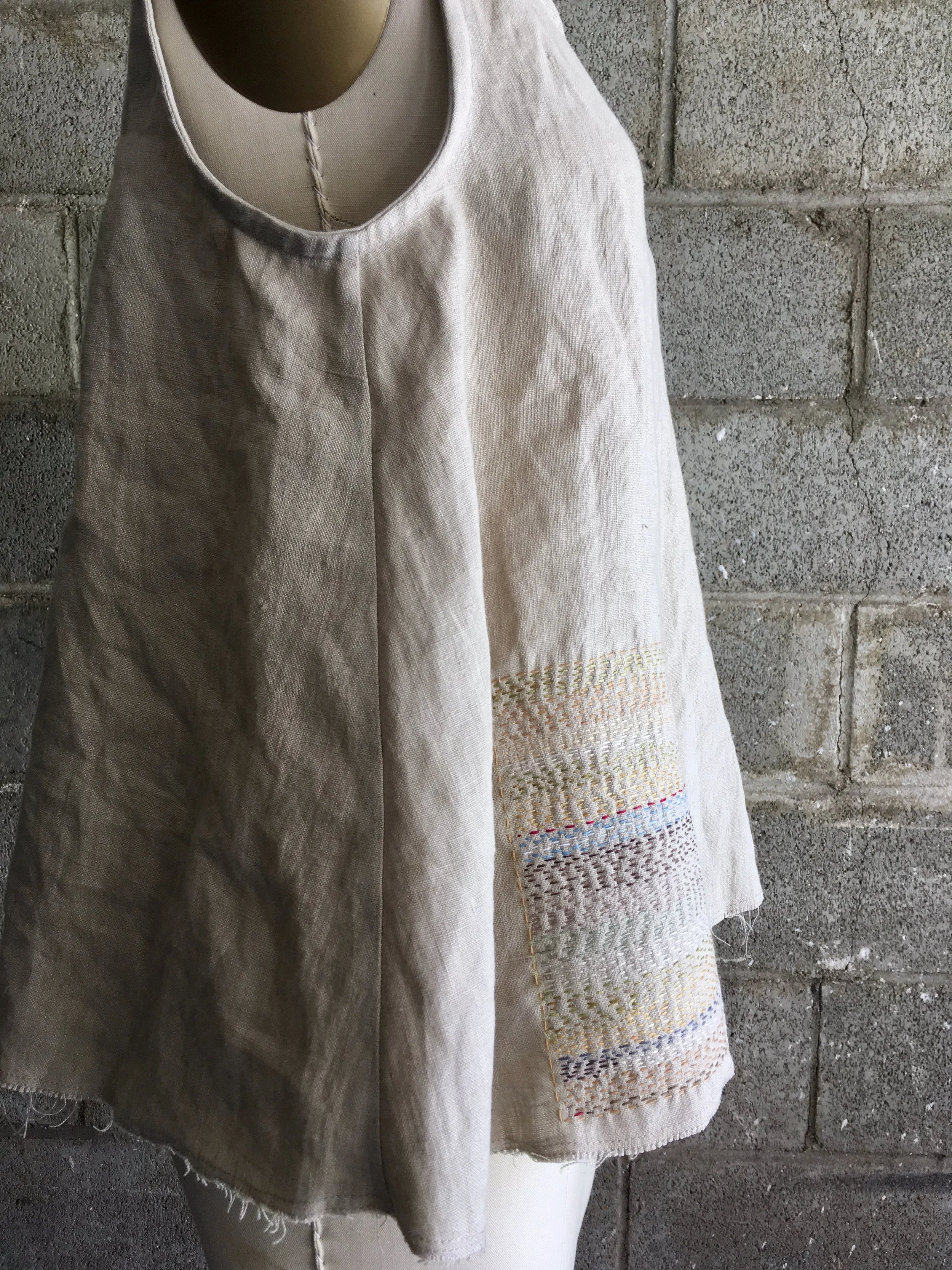 Parchment Blouse With A Million Little Stitches