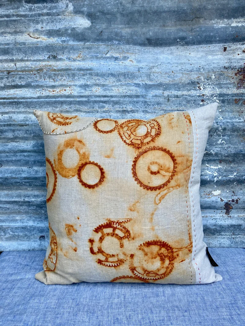 RUST DYED ACCENT PILLOW