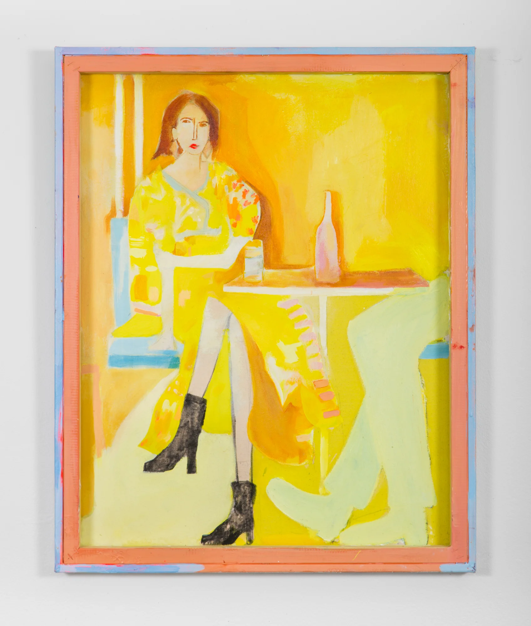 Boring Date , acrylic, flashe, and oil on canvas, 24 in. x 18 in., 2016