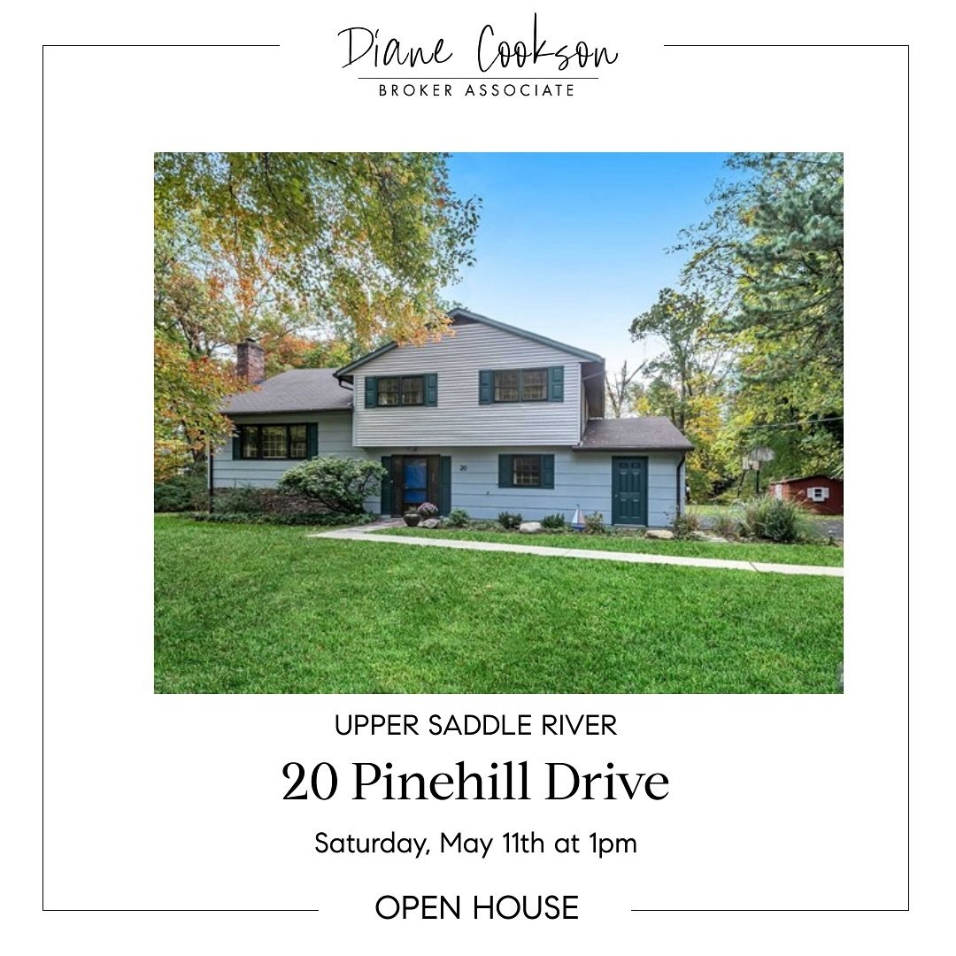Don&rsquo;t know what to get the mom in your life for Mother&rsquo;s Day⁉️

How about this recently updated 4 bedroom home in Upper Saddle River? 🏡 

Please join us for a special SATURDAY open house to tour this great home in a lovely neighborhood! 