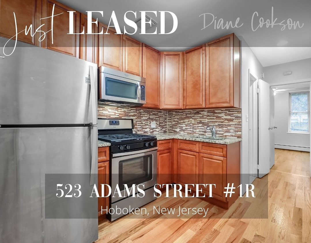 🥳 J U S T  L E A S E D 🙌

So thrilled for my landlord who secured a fantastic tenant for his investment property in Hoboken! And so happy for my tenant client who now has the dream commute to work! 💖

📲 201.788.6667
📧 diane@dianecookson.com

#Di