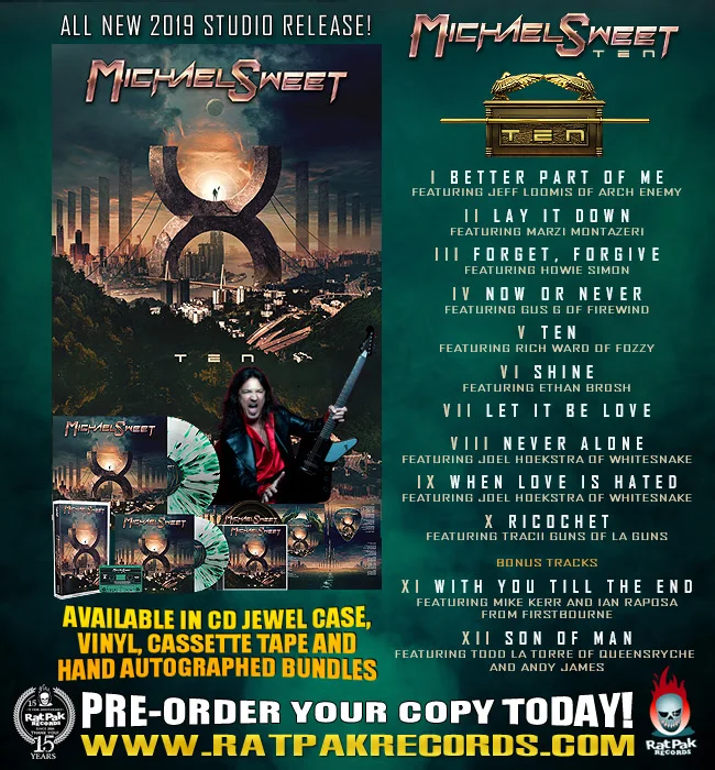 RAT PAK RECORDS SET TO RELEASE MICHAEL SWEET "TEN"