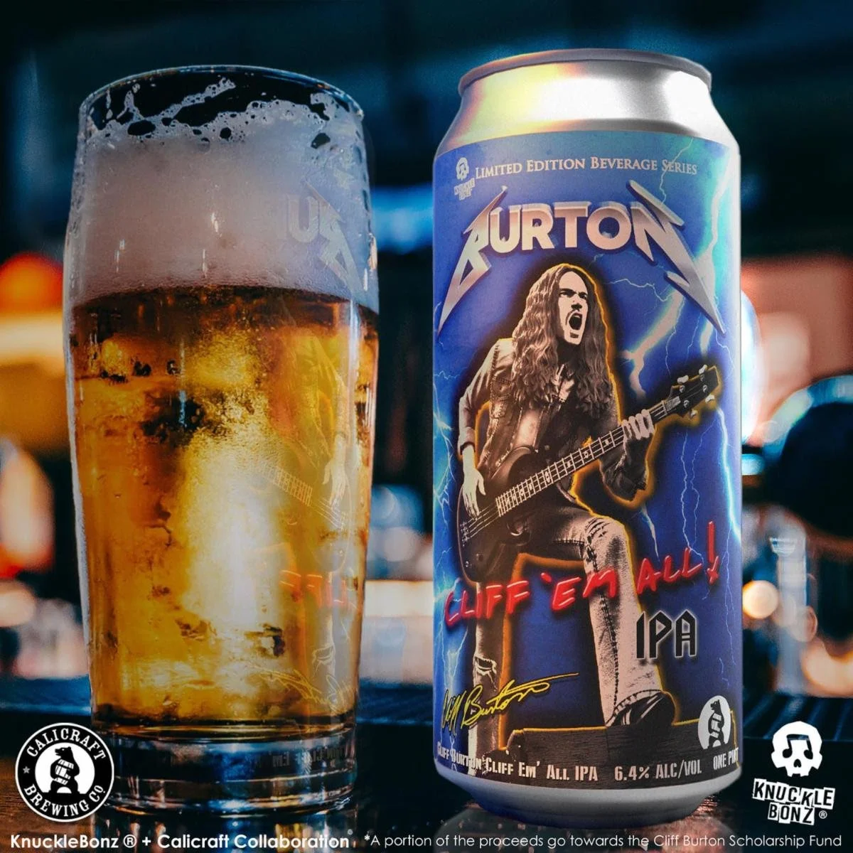 KnuckleBonz and The Cliff Burton Estate Announce New Partnership to Bring Cliff Burton “Cliff ‘Em All” IPA Beer to Heavy Metal Fans