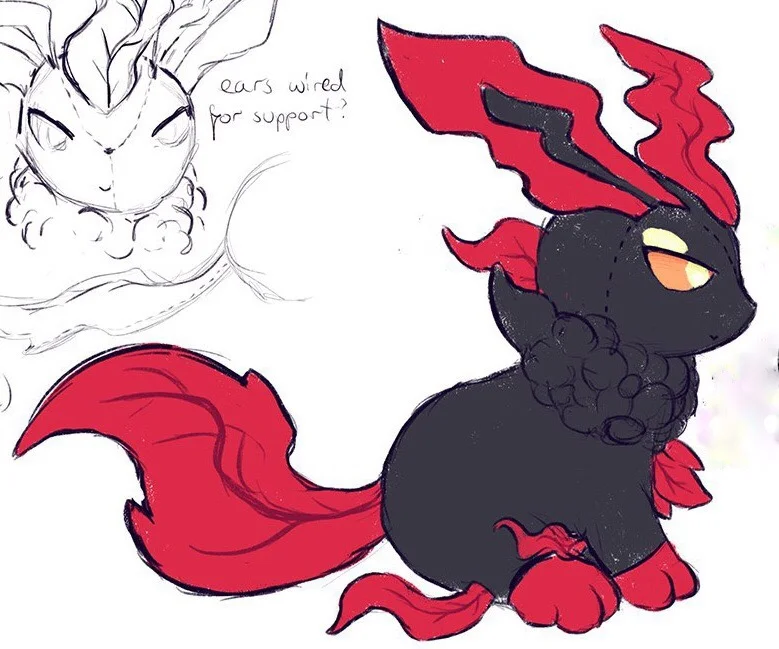 And my original plush concept sketch, just for good measure.