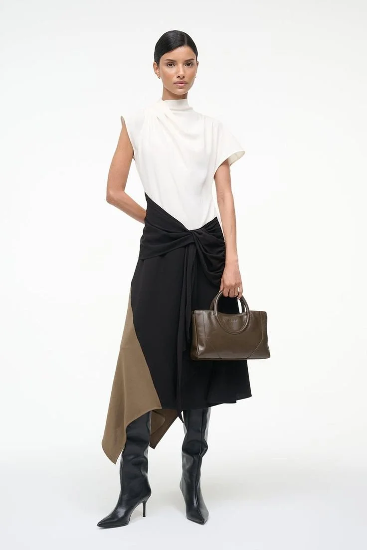 STAUD DAVINA DRESS BLACK MULTI.jpeg