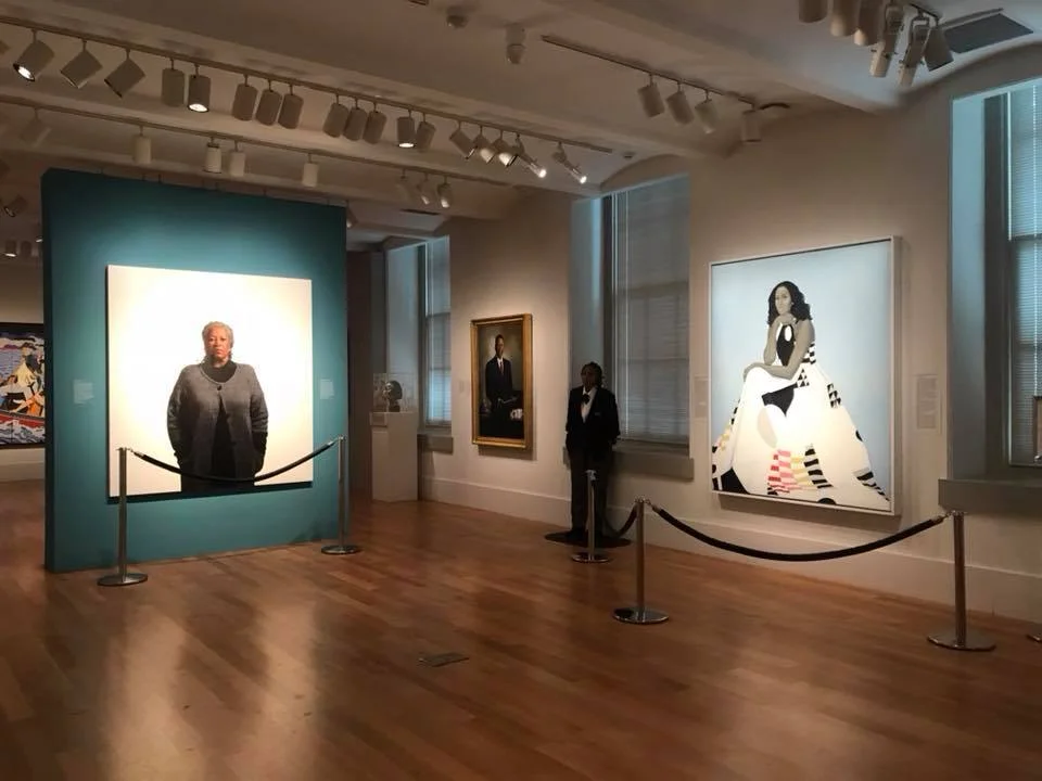 Toni Morrison and Michelle Obama at the National Portrait Gallery, Washington DC