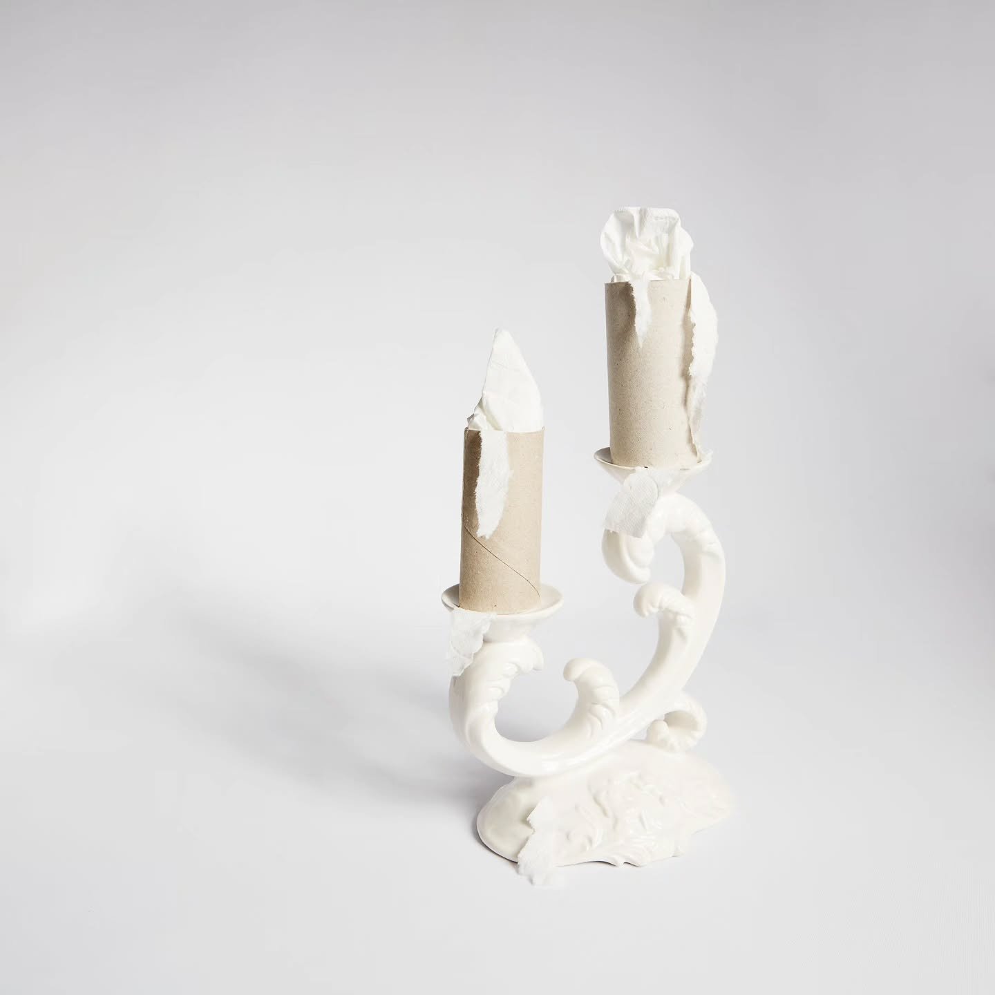 During first weeks of Covid lockdowns in Norway people were stocking up on toilet paper, soaps and pasta. Daily life products became a symbol of survival. Now we can create candles, cakes and bouquets from those products. Do you remember being thankf