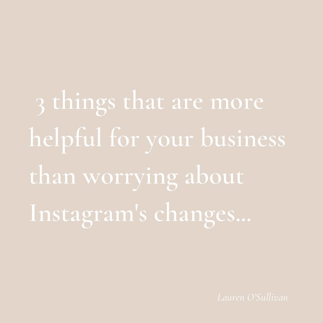 How are you feeling about Instagram, the recent changed and what it means for your business?
⠀⠀⠀⠀⠀⠀⠀⠀⠀
I know from speaking with my clients this week, it&rsquo;s something a lot are feeling uncertain about. 
⠀⠀⠀⠀⠀⠀⠀⠀⠀
From my perspective i think whil