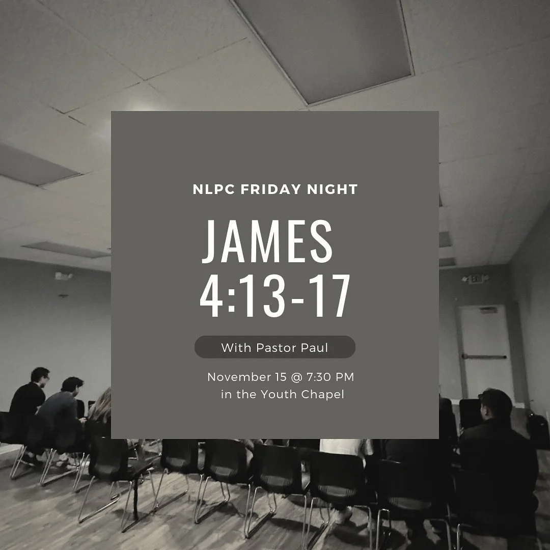 Join us this Friday for Pastor Paul&rsquo;s LAST Friday Night sermon as he teaches on James 4:13-17 😔! We&rsquo;ll be focusing on how to live in light of eternity and not be so fixated on the short and brief life that we have on this earth. Hopefull