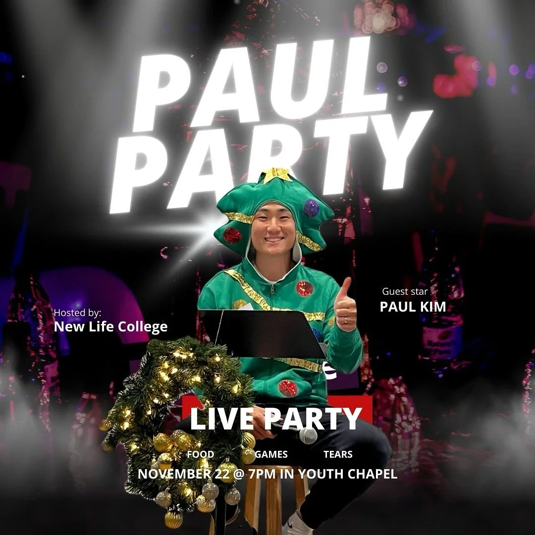 Join us THIS FRIDAY at 7 PM in the Youth Chapel for Pastor Paul&rsquo;s farewell party! We&rsquo;ll have fun Pastor Paul-themed games, delicious food, and great company. See you all there! ✨🕺