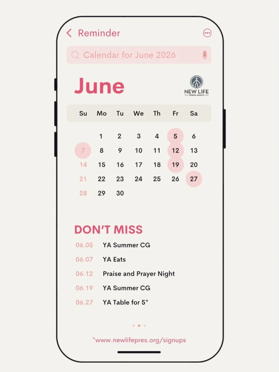 📣 June isn&rsquo;t over yet! We&rsquo;ve got a few more opportunities to gather, grow, and connect this month:

🎶 6/12 &mdash; All Church Praise &amp; Prayer Night
Come worship and seek the Lord together as one church family.

☀️ 6/19 &mdash; Summe