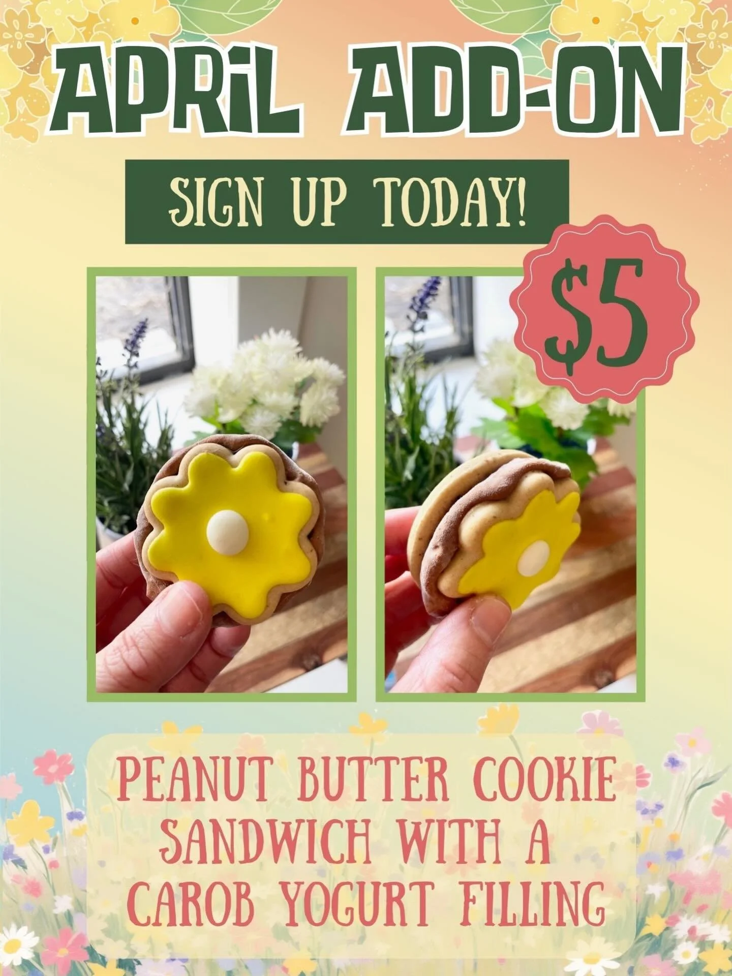Spring is in the Air 🌸🌺🌻

April&rsquo;s Add-On is the pawfect treat to celebrate Spring! Our Cookie Sandwich is made with two peanut butter cookies and a carob/yogurt middle! 

Available to add on to any Playcare or boarding reservation through th