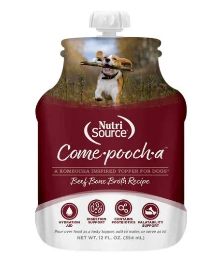 NutriSource Beef Bone Broth Recipe Come·pooch·a - 12 oz.