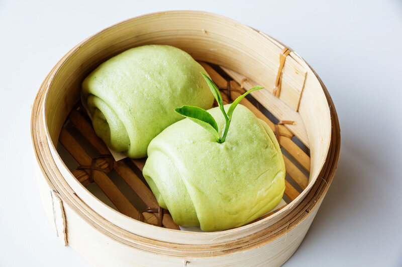 Canva - green tea Chinese steamed bun (Mantou)..jpg