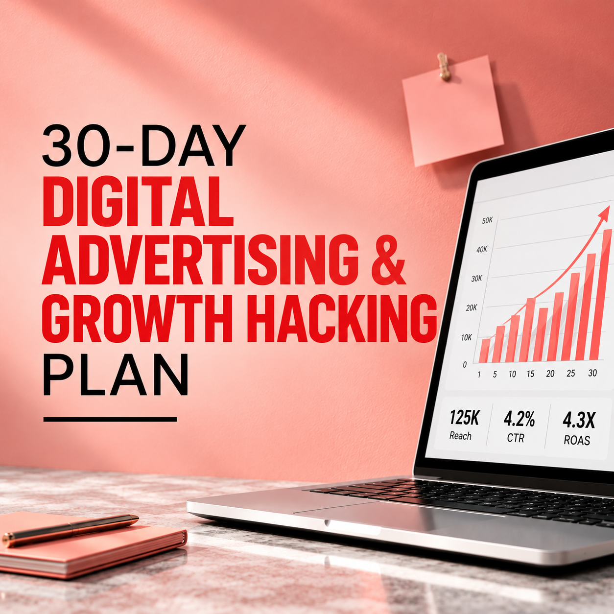 30-Day Digital Advertising and Growth Hacking Plan by Trending Creative