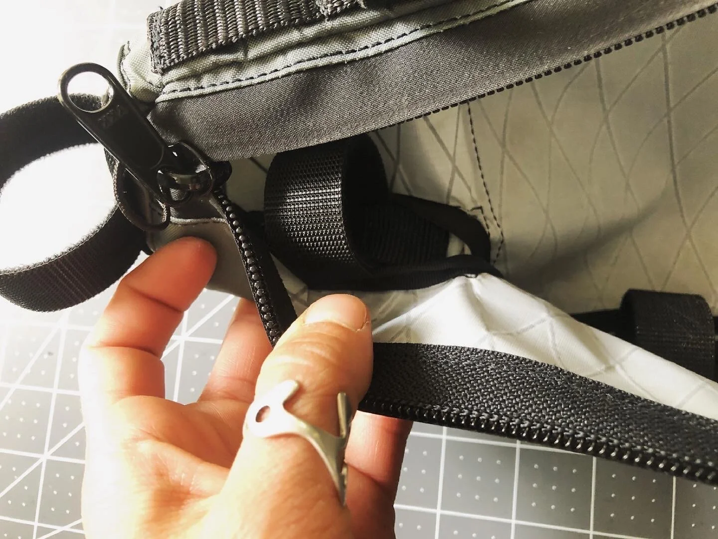 Interior Loops on Half Frame Bag