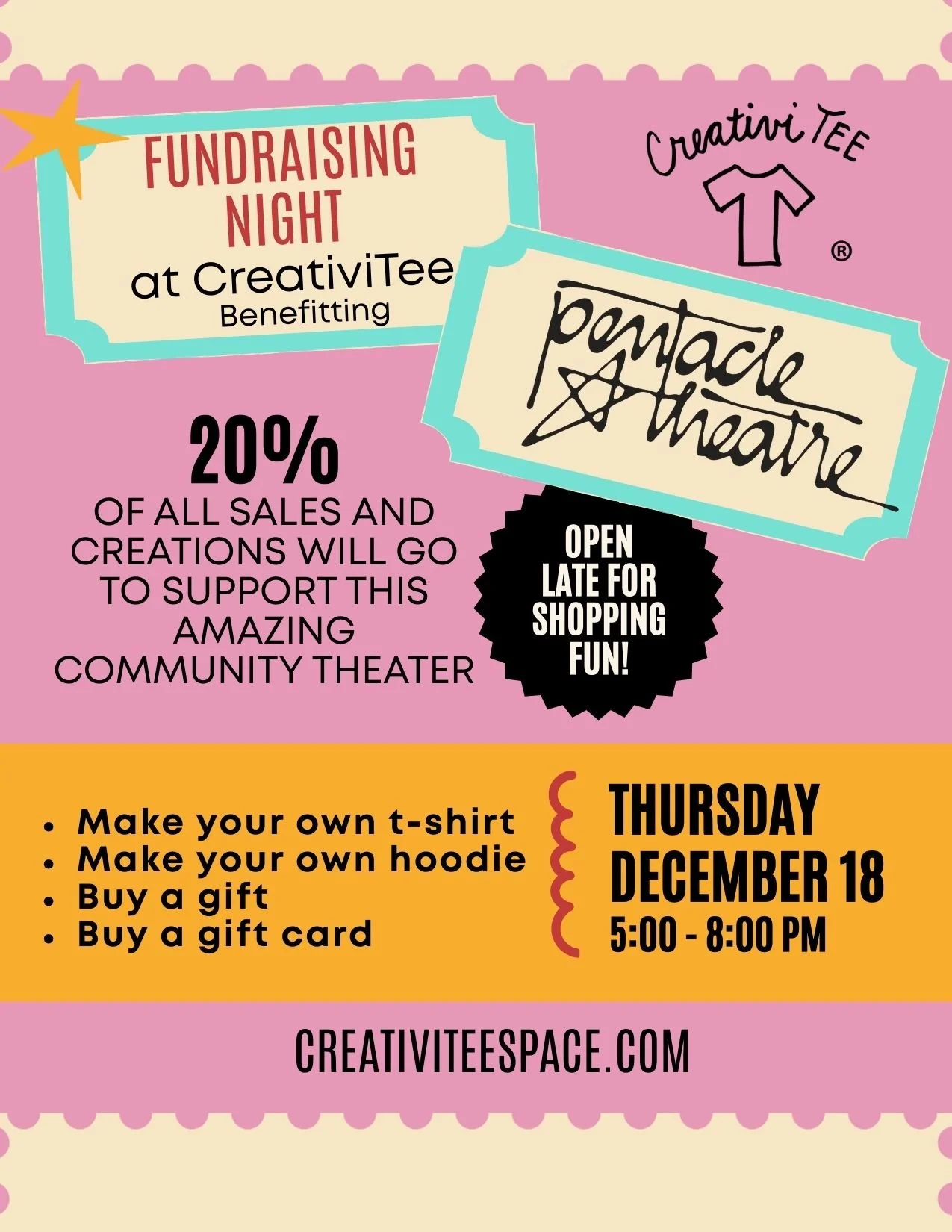 Fundraising Evening Benefitting Pentacle Theatre