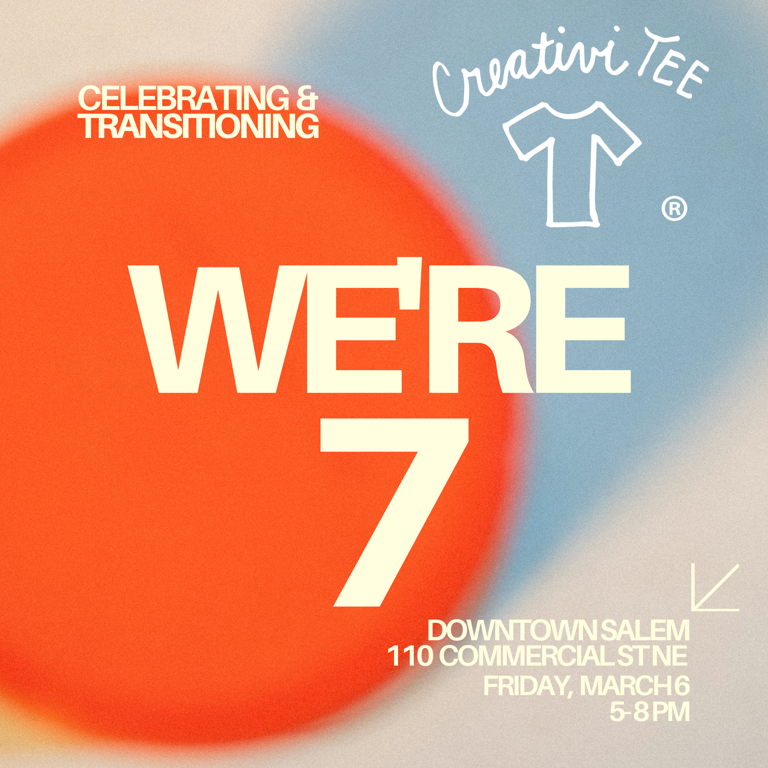 Celebrating 7 years of CreativiTee downtown! 