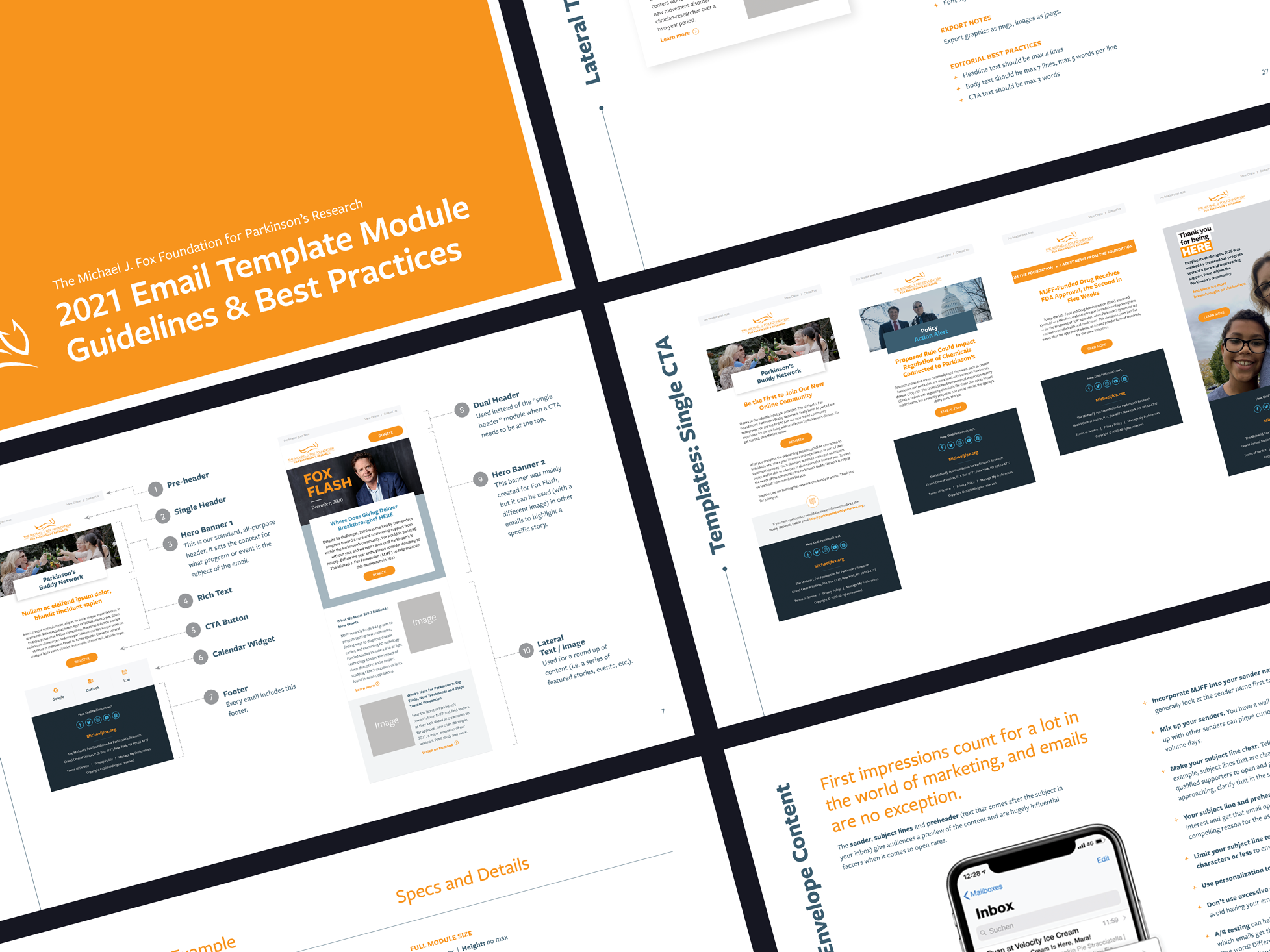 MJFF Email Template Guidelines
