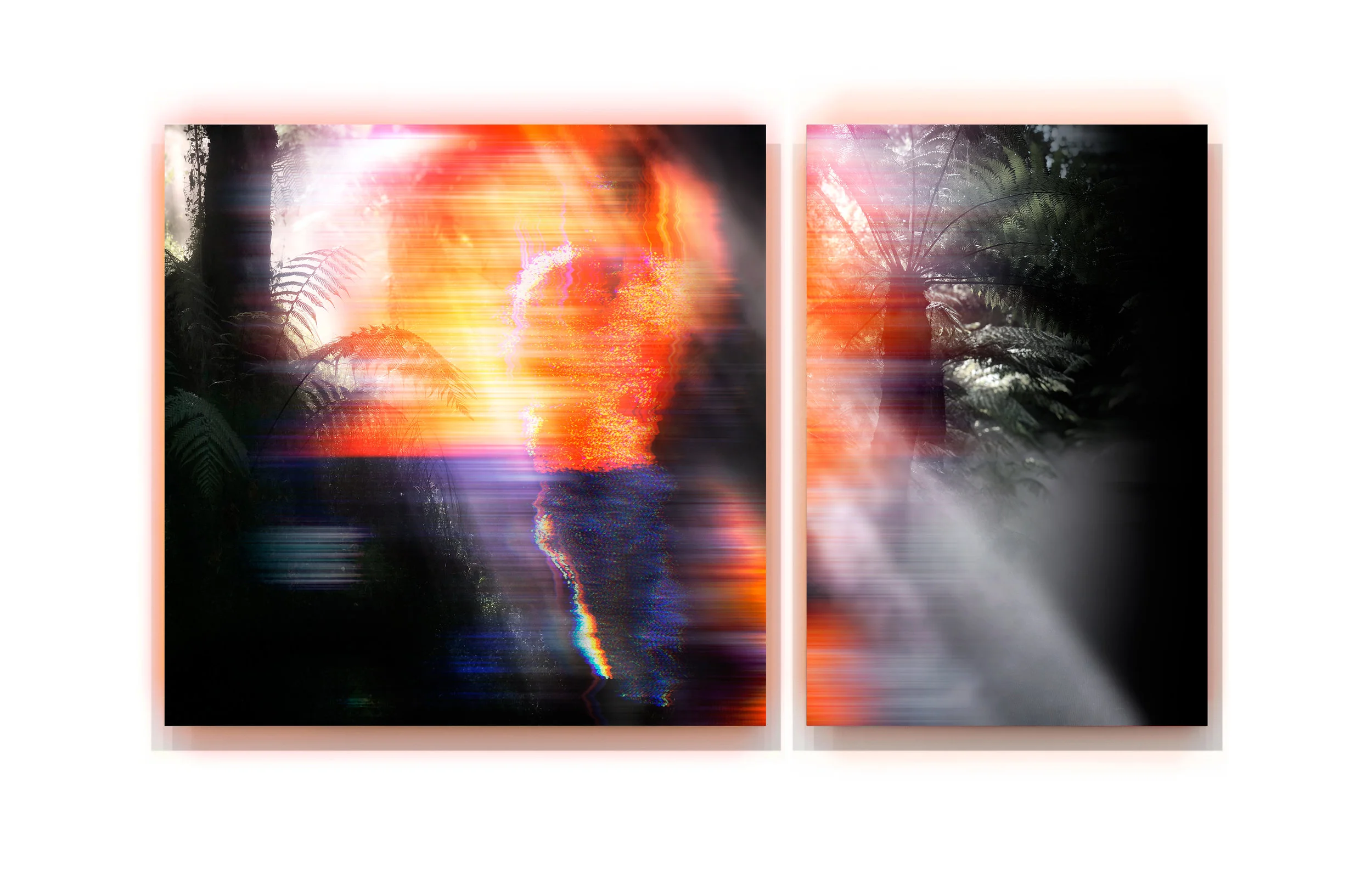 As Above, So Below  2018, pigment and enamel on aluminium, 120cm x 210cm