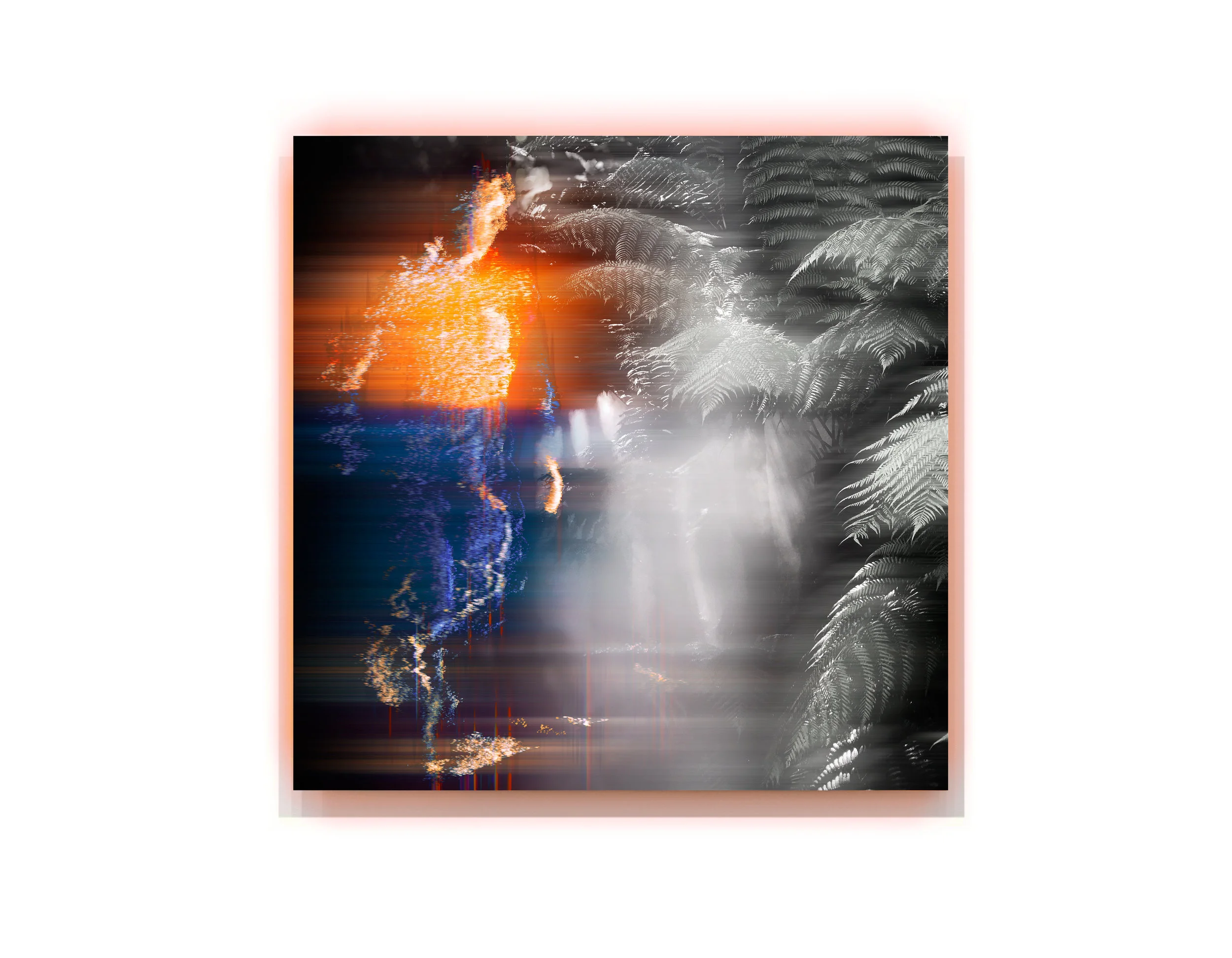 FIFO  2018, pigment and enamel on aluminium, 120 x 120cm