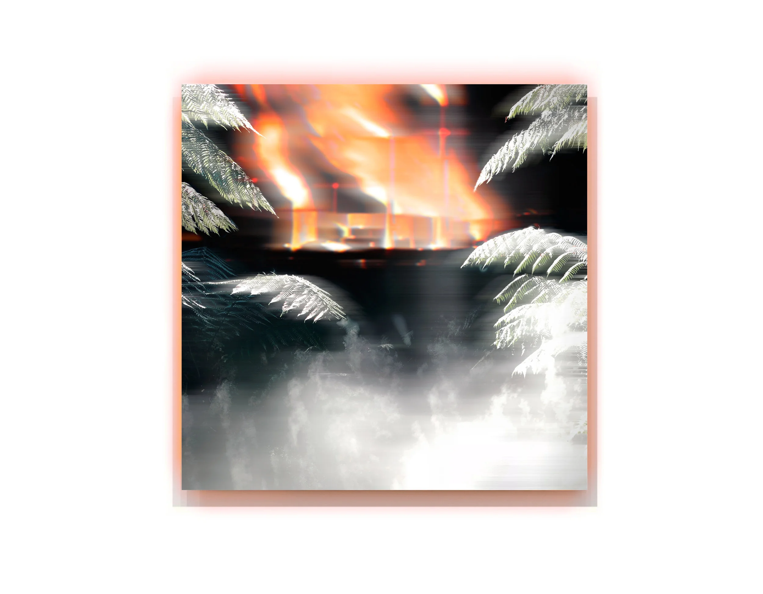 Field Recording 2  2018, pigment and enamel on aluminium, 60cm x 60cm