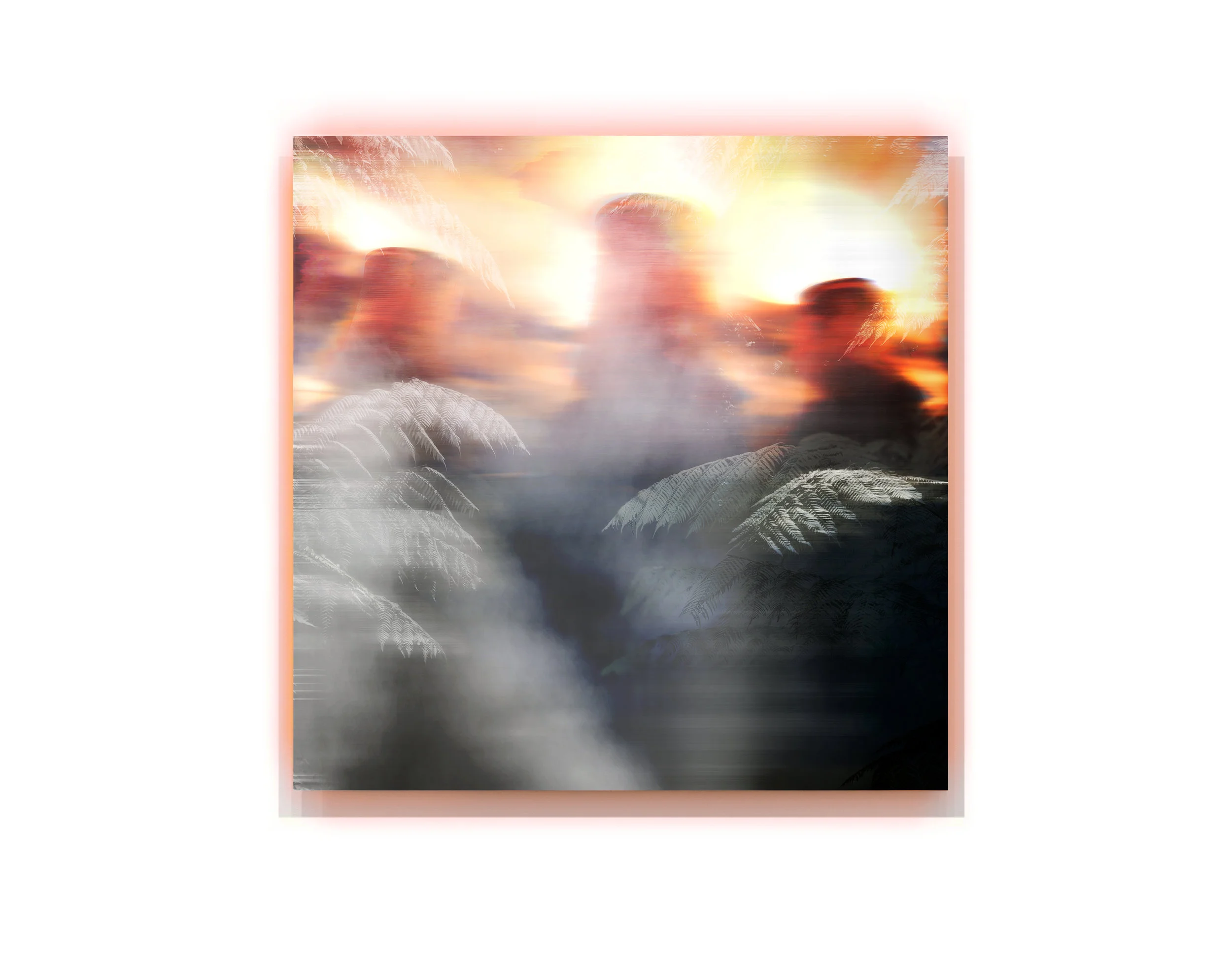 Field Recording 1  2018, pigment and enamel on aluminium, 120cm x 120cm