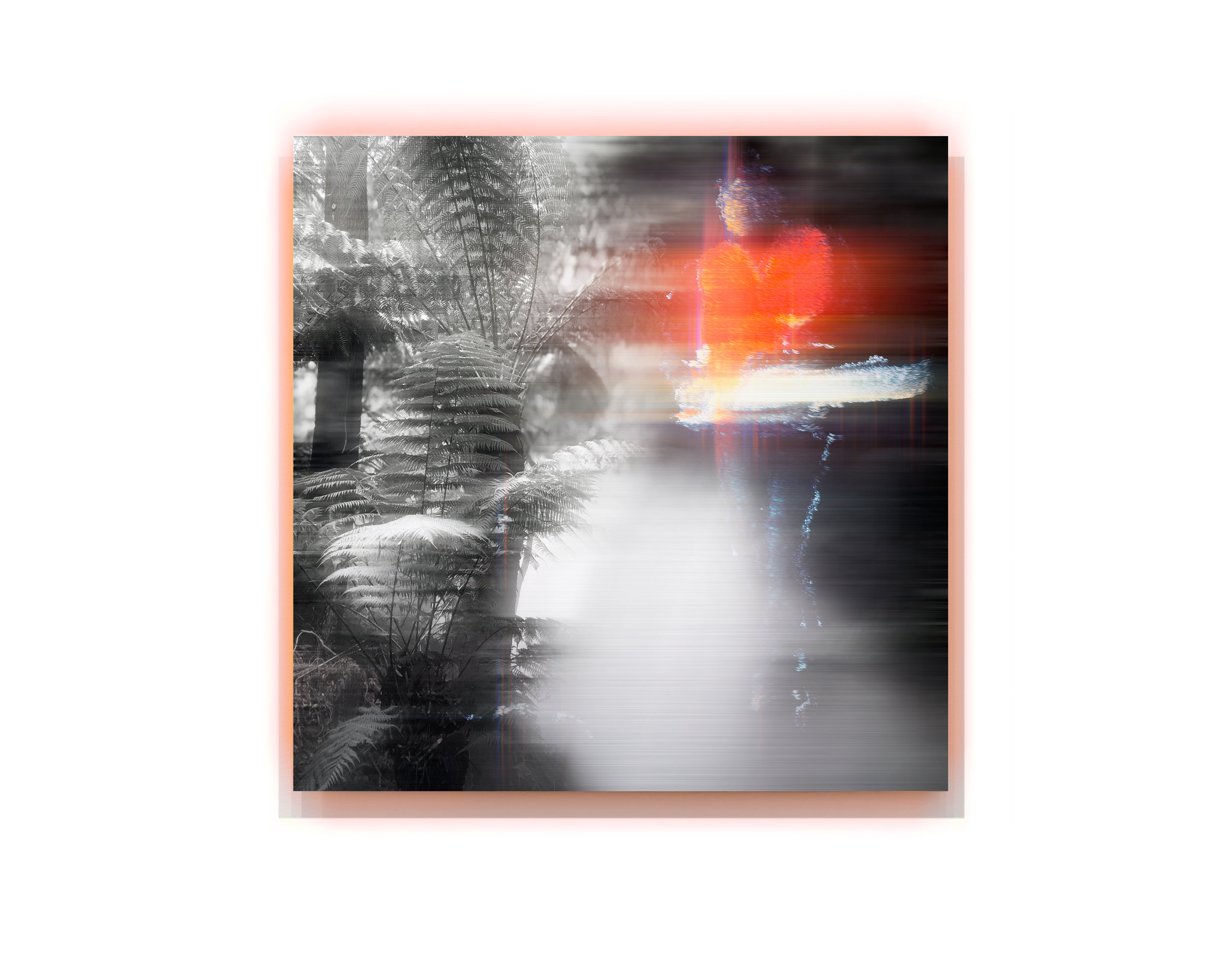 Fell  2018, pigment and enamel on aluminium, 60cm x 60cm