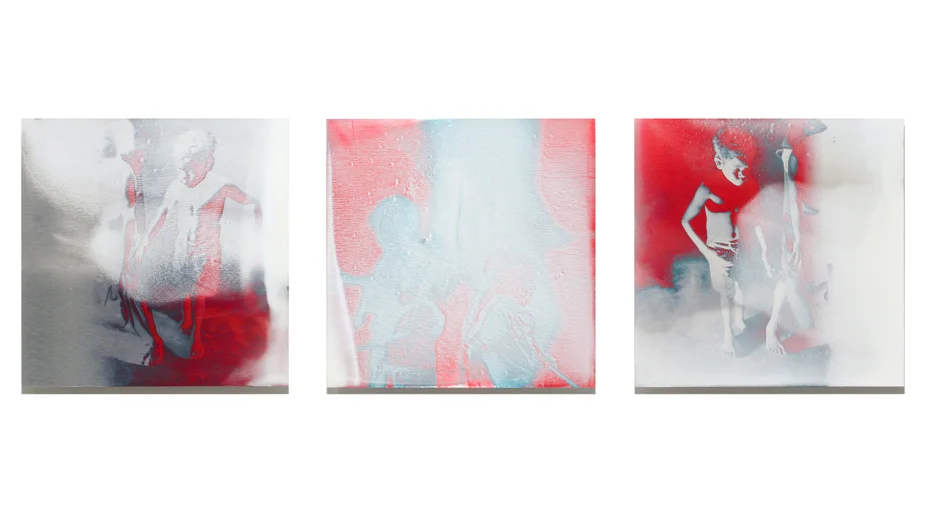 Ghost Dance   2012, pigment, enamel on aluminium, 40cm x 130cm, private collection