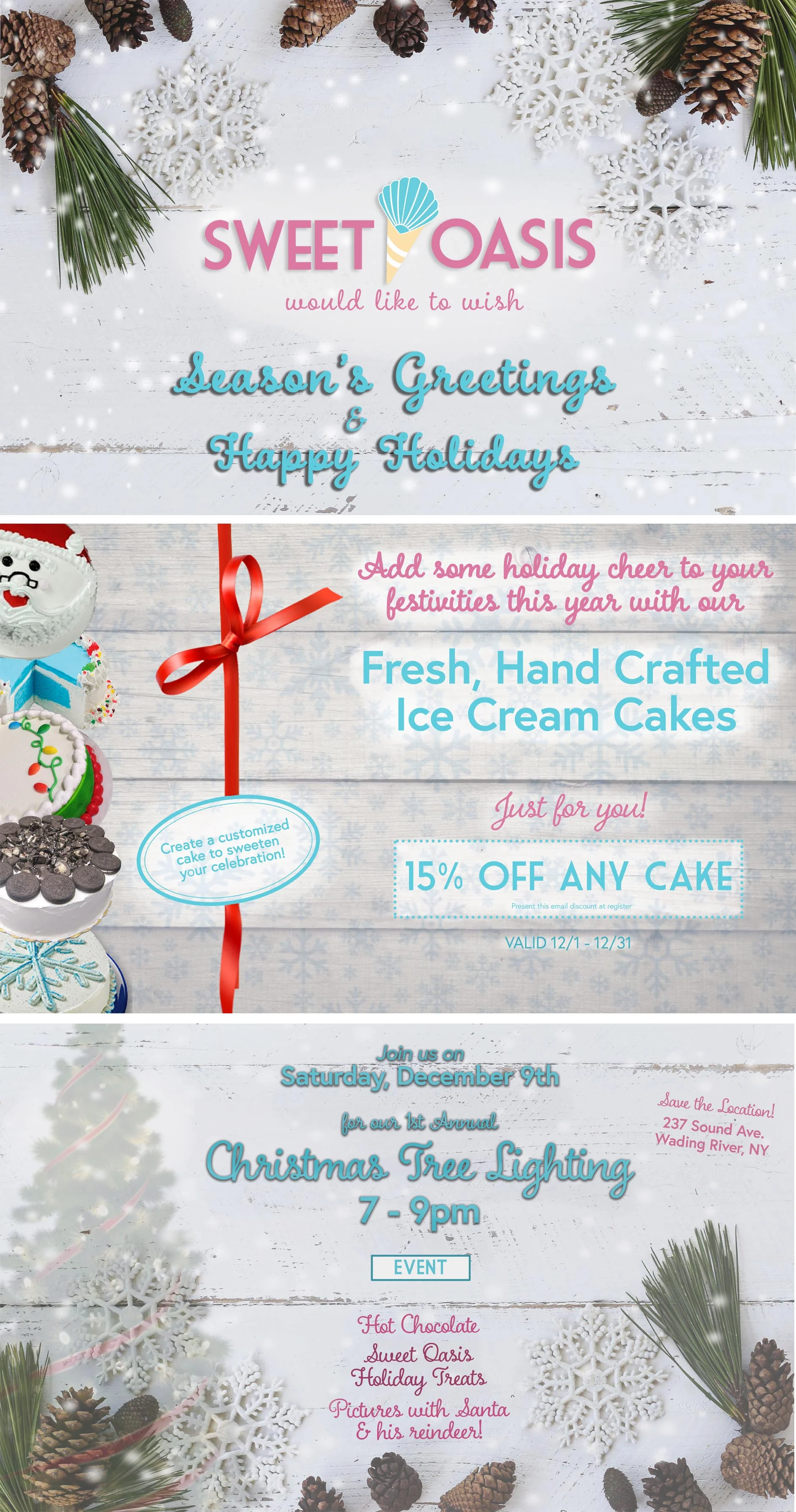 Sweet Oasis 3-Tier Email Blast