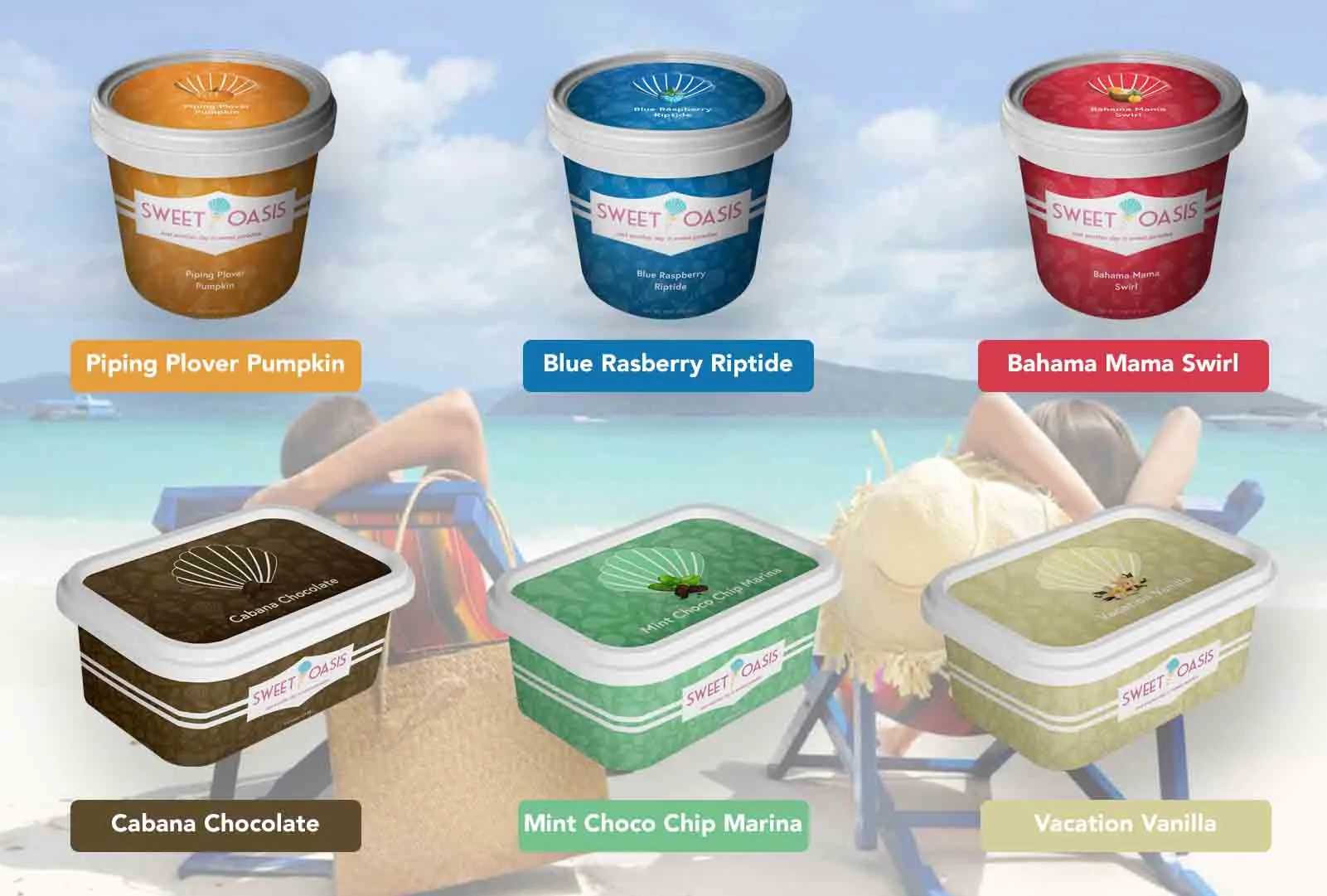 Sweet Oasis Ice Cream Flavors &amp; Packaging