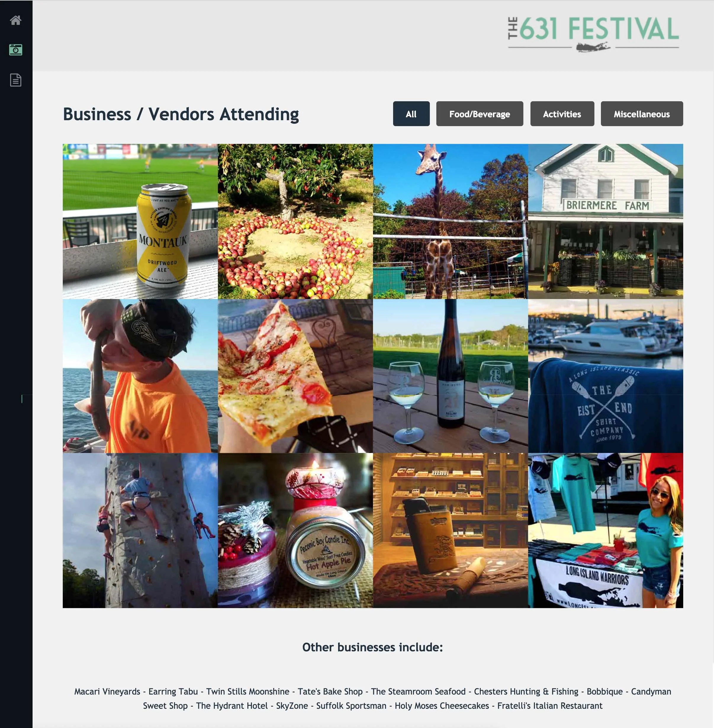 The 631 Festival Vendors Page