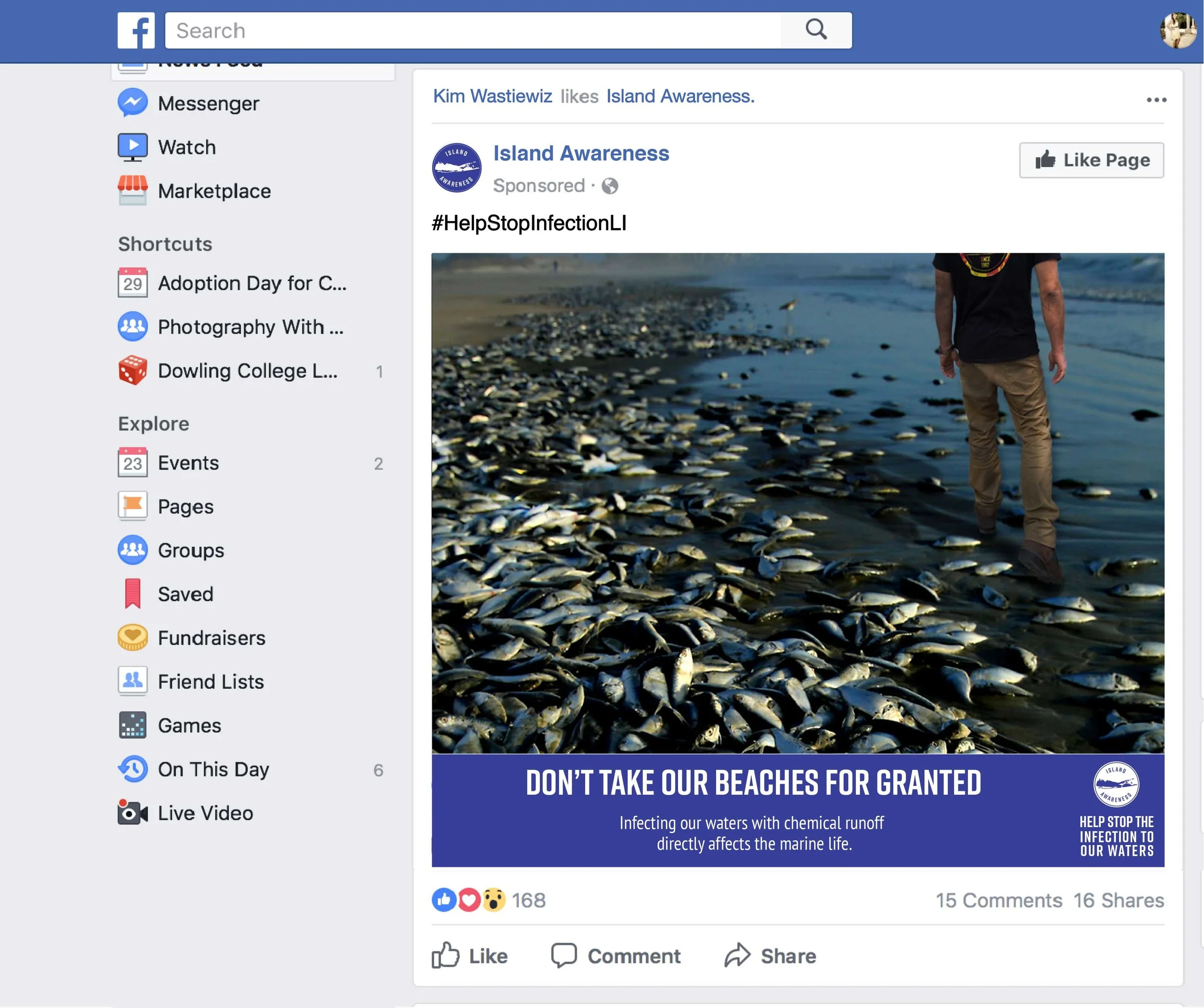 Island Awareness Pollution to Sea Life