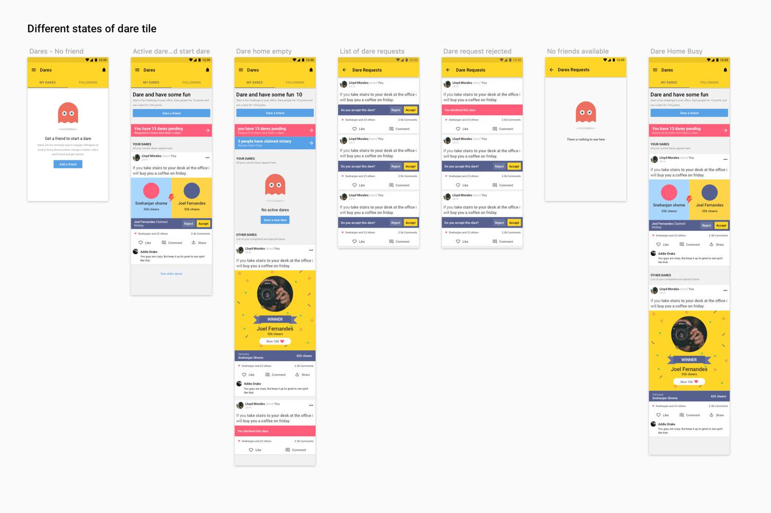 Start a dare — first screen of the flow