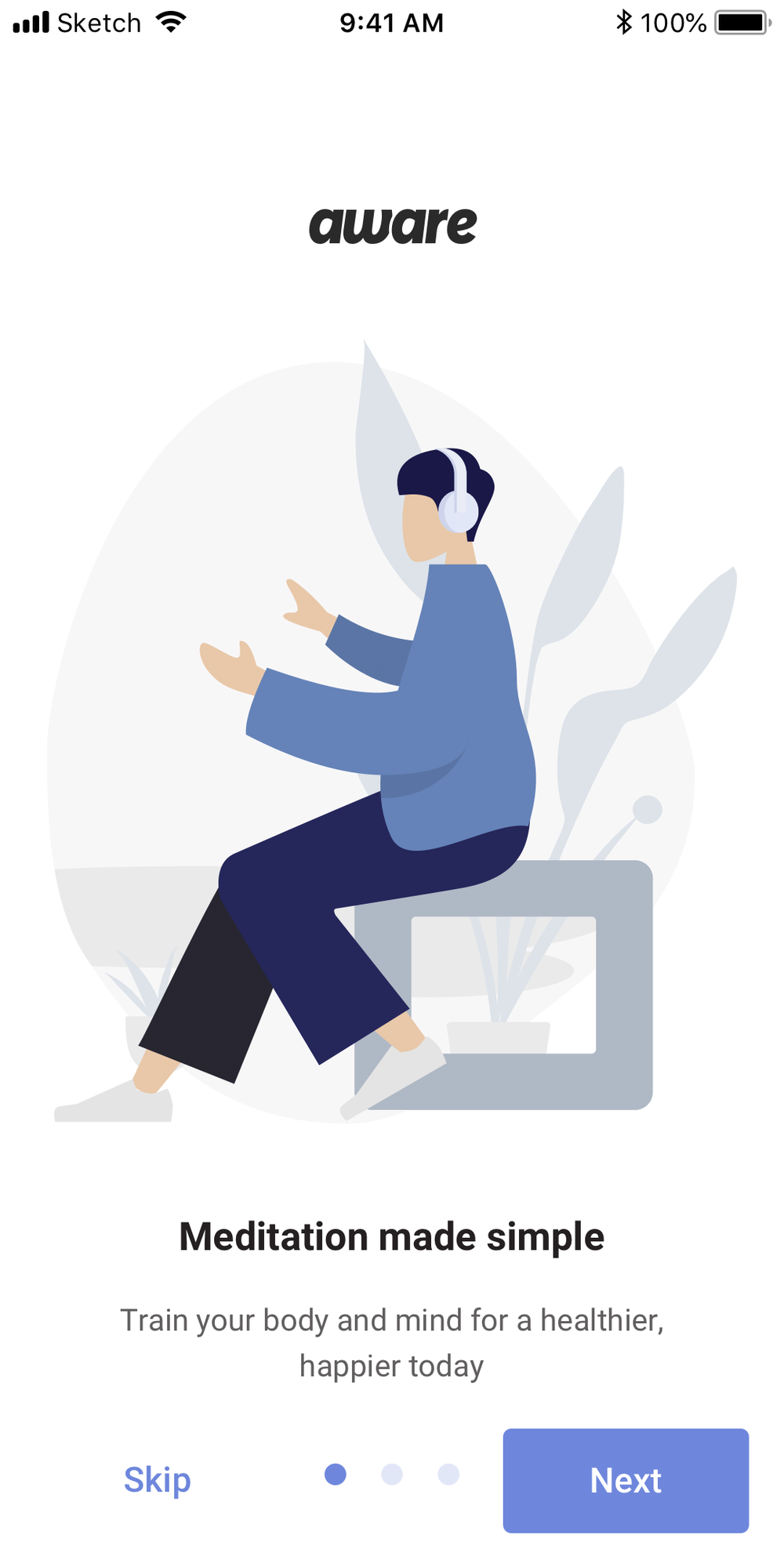 Onboarding — first screen
