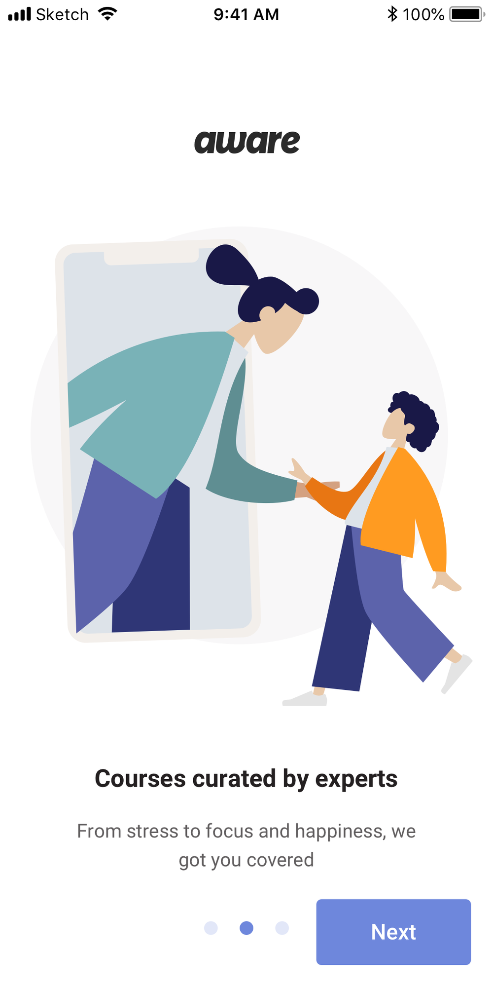 Onboarding — third screen