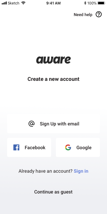 Sign-in — sorted by frequency of use on iOS